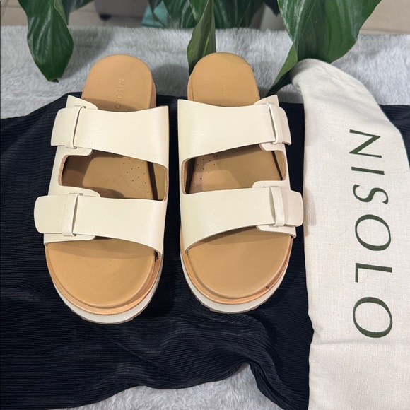 Nisolo Elia Go-To Flatform Leather Slide/Sandal Women's 6 - Picture 5 of 16